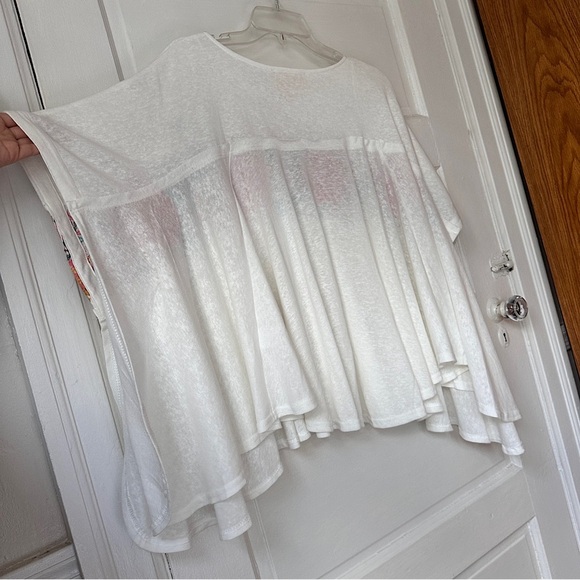 Savanna Jane Floral Embroidered Kimono Sleeve Blouse Flowy Relaxed Fit Boho - Picture 6 of 16